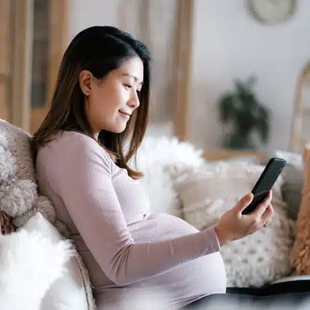 PregnantWomanPhone pregnant woman calling us for help